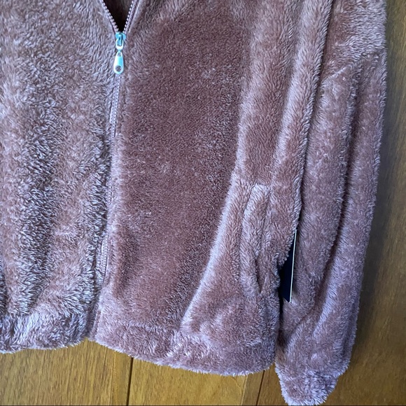 NWT BSP Just Fab Mauve Teddy Bear Sherpa Jacket - Picture 3 of 8